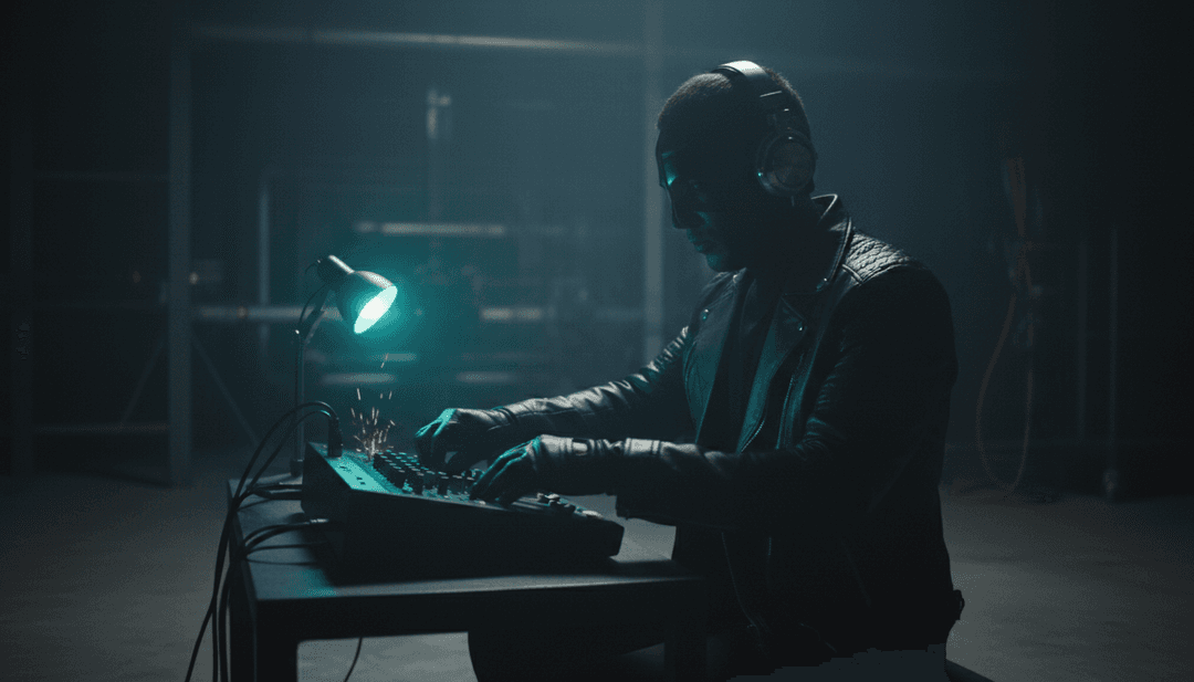 AI che analizza le forme d'onda e la struttura melodica di 'Saving Up' di Dom Dolla per concettualizzare un vivace video musicale.