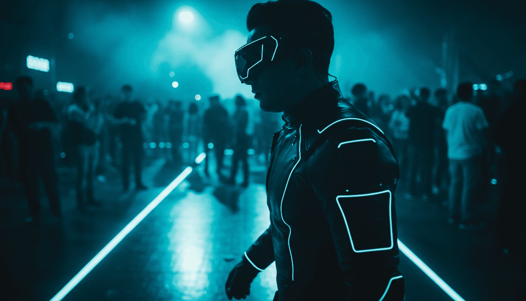 AI, AYYBO के 'RIZZ' टेक हाउस ट्रैक की ध्वनि तरंगों और लयबद्ध पैटर्न का विश्लेषण कर रहा है, डेटा प्रवाह को विज़ुअलाइज़ कर रहा है।