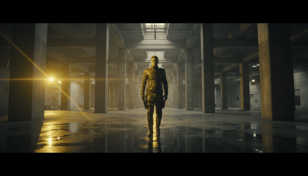 सार्वजनिक, जीवंत विज़ुअल्स एक शक्तिशाली टेक हाउस बीट ड्रॉप के साथ सिंक हो रहे हैं, जिसमें नियोन लाइट्स और द्रव गति है, जो AI द्वारा उत्पन्न किए गए हैं।