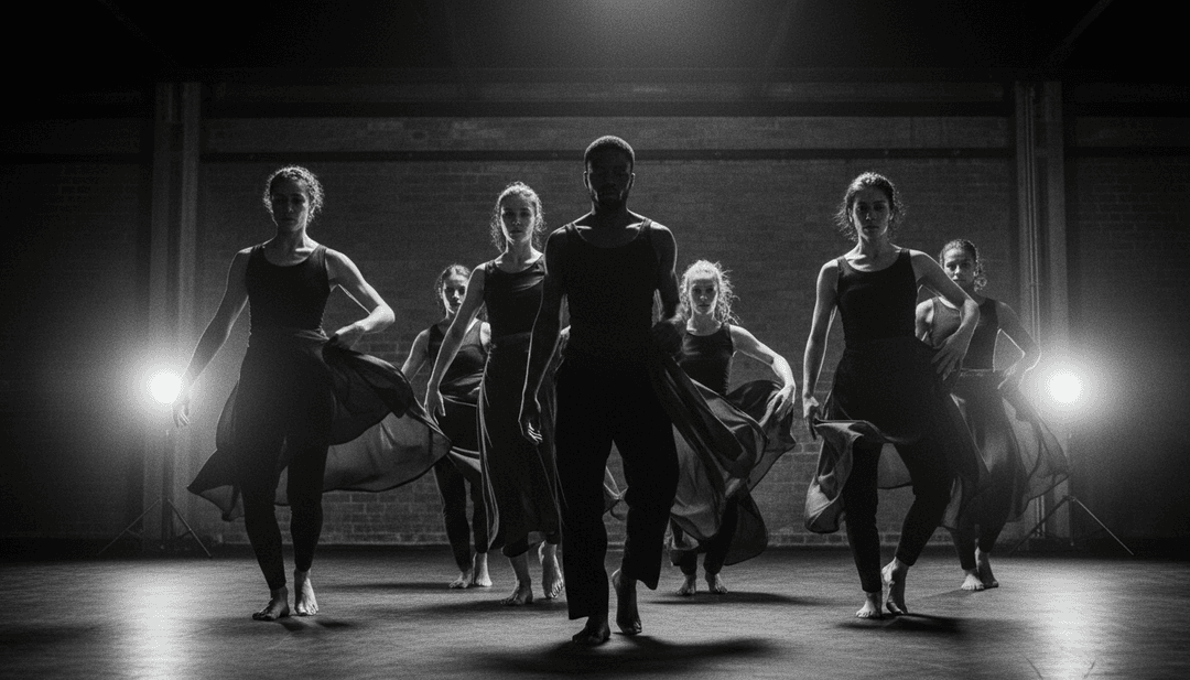 Un direttore creativo che guarda uno schermo che mostra un video musicale di alta qualità, con il logo freebeat.ai nell'angolo, a rappresentare l'empowerment dell'utente.