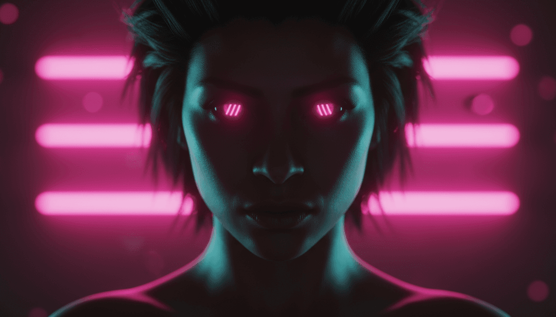 Dom Dolla के "girl$" संगीत के लिए ध्वनि तरंगों और इलेक्ट्रॉनिक ऊर्जा का प्रतिनिधित्व करने वाले अमूर्त दृश्य।