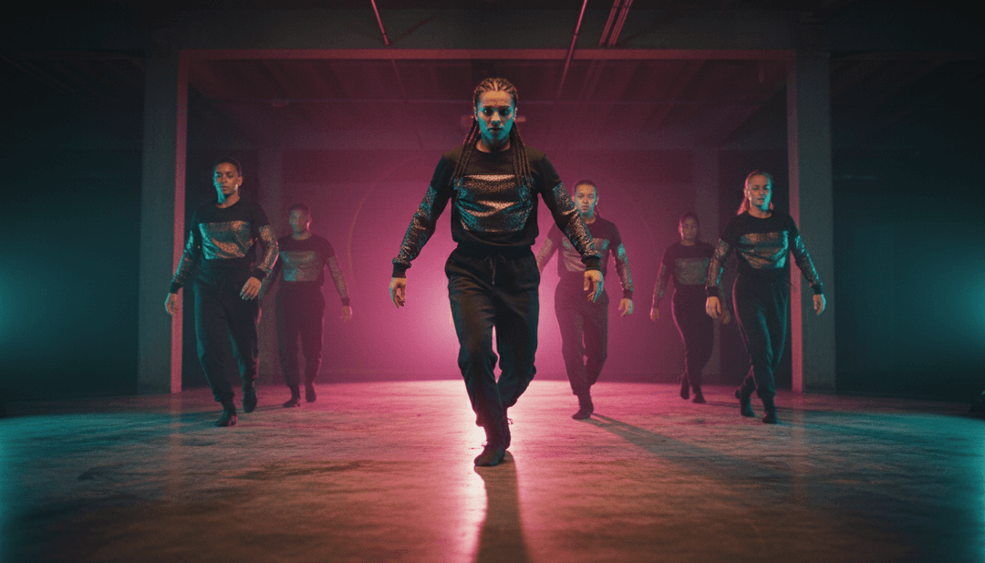 AI इलेक्ट्रॉनिक डांस संगीत रिदम और सिंथ तरंगों की व्याख्या कर रहा है, उन्हें Calvin Harris and MPH के 'I'm Not Alone - MPH Remix' संगीत वीडियो के लिए जीवंत, अमूर्त दृश्य अवधारणाओं में बदल रहा है।