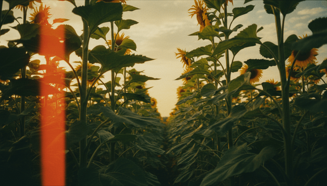 AI 뮤직 비디오 생성기가 Westside Cowboy의 'Can't See' 가사와 얼터너티브 록 멜로디를 추상적으로 시각화한 모습.