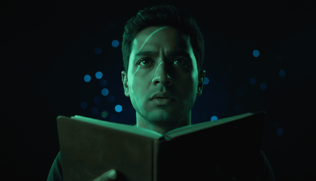 Arte abstracto que representa un paisaje oscuro y melancólico con rayos de luz irrumpiendo, representando el espíritu indie rock de 'Unforgiven'.