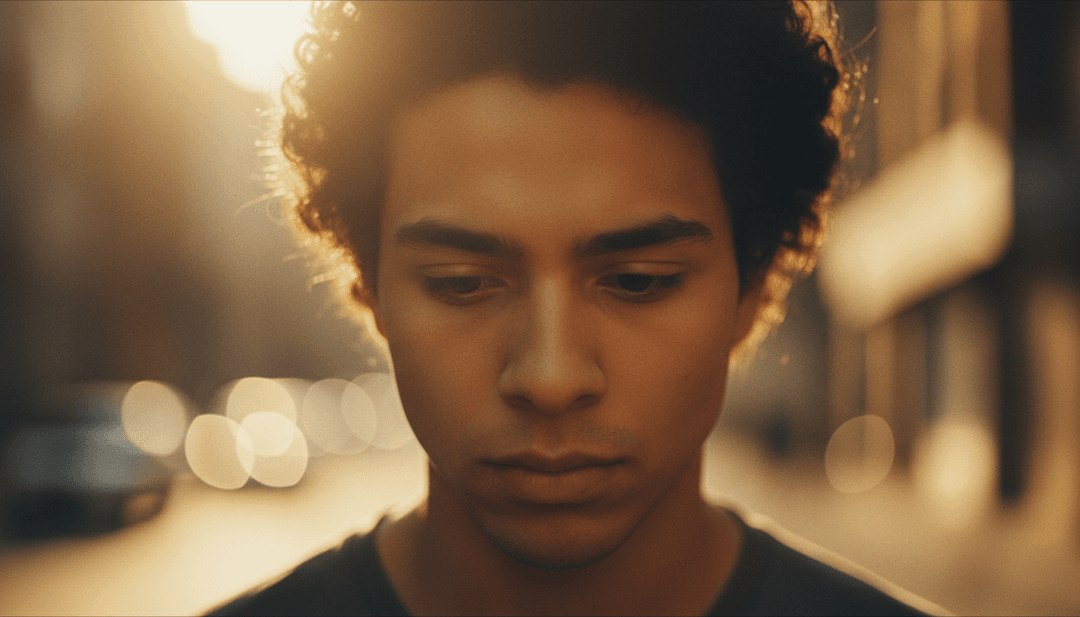 Scene dinamiche che raffigurano un mix di malinconia urbana e serenità naturale, generate dall'AI dalla struttura musicale e dalla profondità lirica di 'Ordinary'.