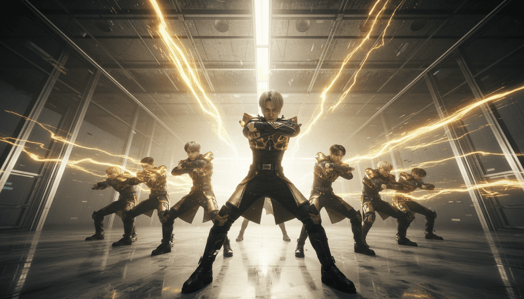 freebeat.ai का एक यूजर इंटरफेस स्क्रीनशॉट जिसमें एक पूर्ण 'Golden' संगीत वीडियो डाउनलोड के लिए तैयार दिखाया गया है, जिसमें कैप्शन जोड़ने और साझा करने के विकल्प हैं।