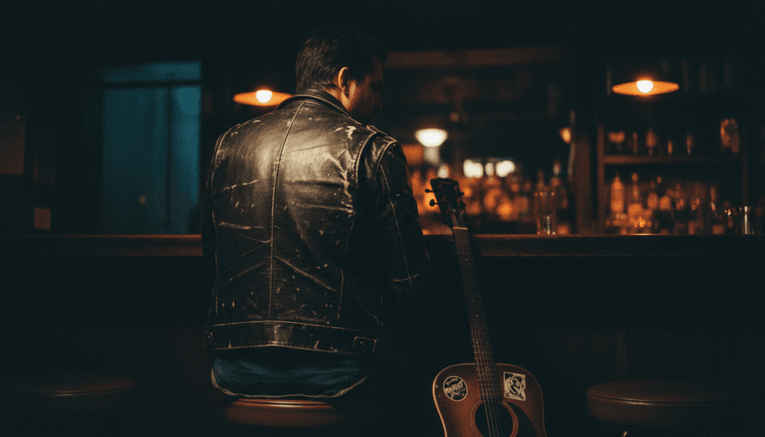 Immagini dinamiche di una coppia che balla in un fienile, intrecciate con scene di Riley Green ed Ella Langley che si esibiscono, generate dall'IA.