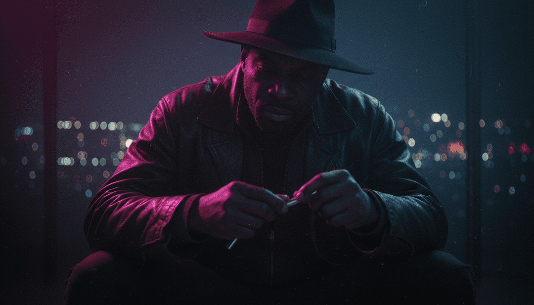 AI가 'Hell At Night'의 가사와 리듬을 분석하여 외로운 고속도로 같은 컨트리 요소와 도시 불빛 같은 힙합 요소를 혼합하고, BigXthaPlug와 Ella Langley의 협업을 상징합니다.