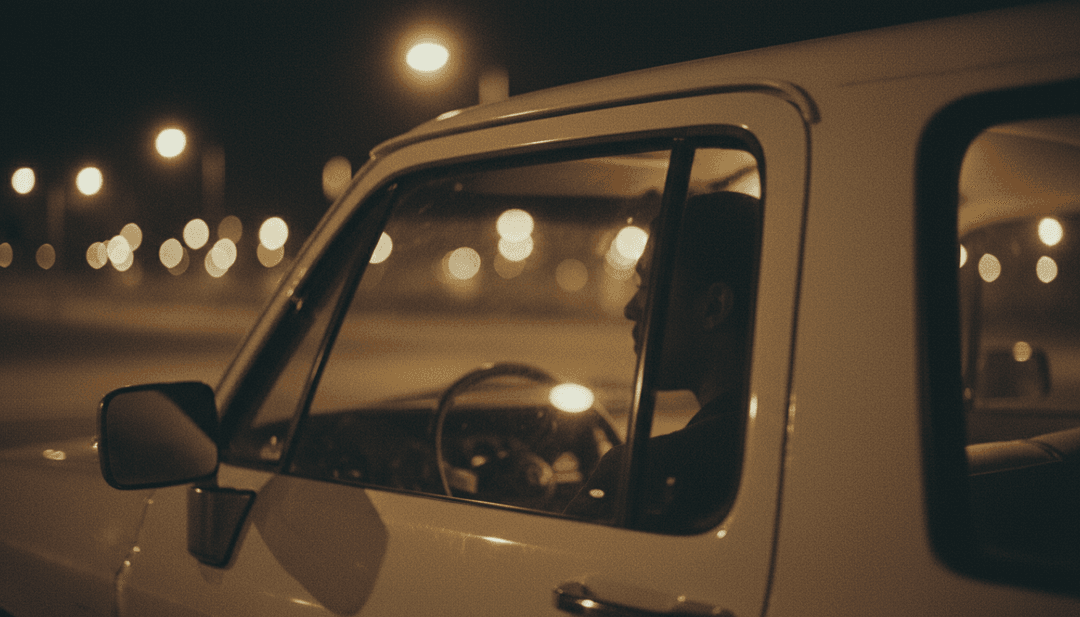 Justin Bieber의 YUKON 오디오를 AI가 풍부한 시각적 이야기로 변환하는 과정을 보여주는 역동적인 장면들.