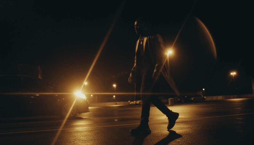 Scènes dynamiques de lumières de la ville, de danseurs confiants et de visuels de luxe abstraits générés par l'IA, synchronisés au rythme de 'From The Back' par Bankroll Ni et Lizzo.