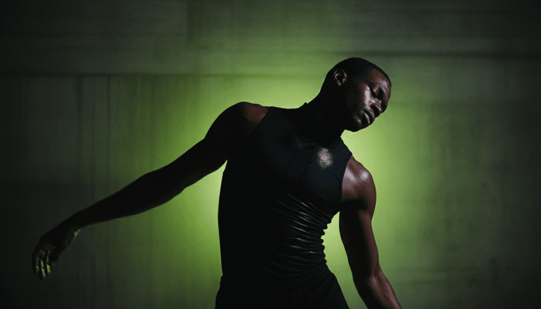 Rappresentazione visiva astratta di onde sonore che si trasformano in schemi geometrici, riflettendo l'energia di 'Let Me Say This' di Skin On Skin.