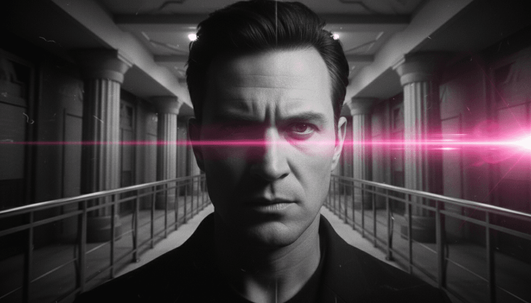 Uma sequência de cenas visuais geradas por IA, em transição de um close-up do rosto expressivo de um cantor para uma rua da cidade varrida pela chuva, refletindo a estética dos videoclipes de R&B.