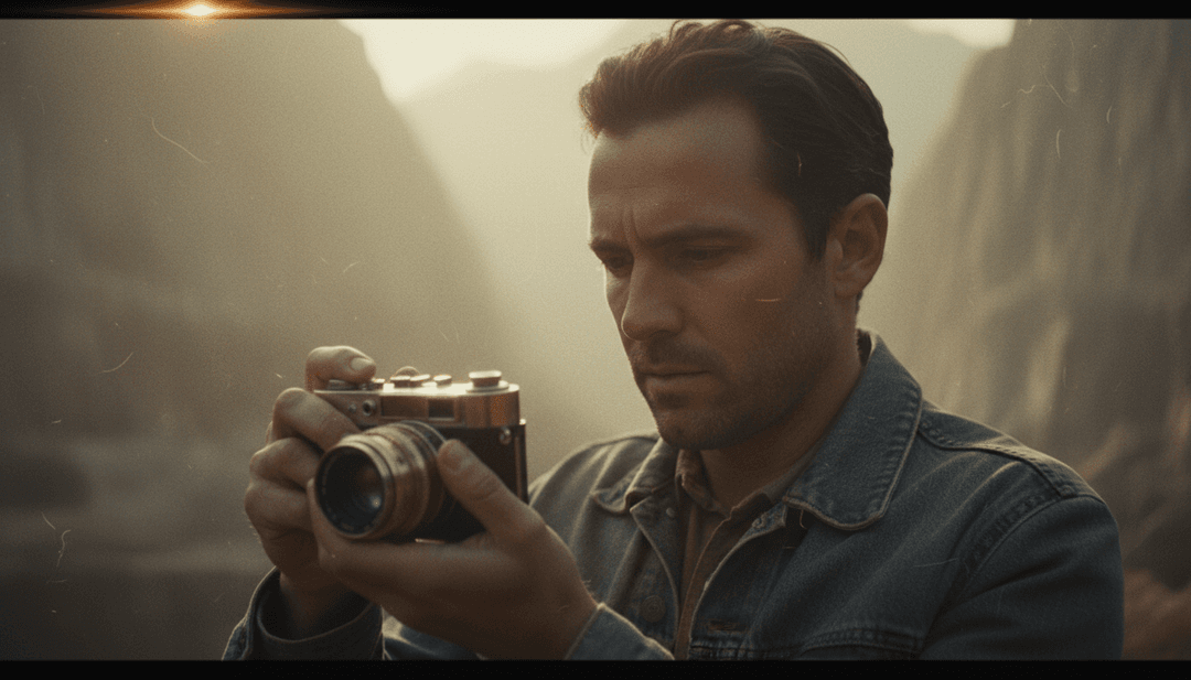 Ed Sheeran의 'Camera' 노래를 AI가 분석하여 따뜻함, 향수, 솔직한 순간과 같은 개념적인 시각적 테마를 생성하는 모습.