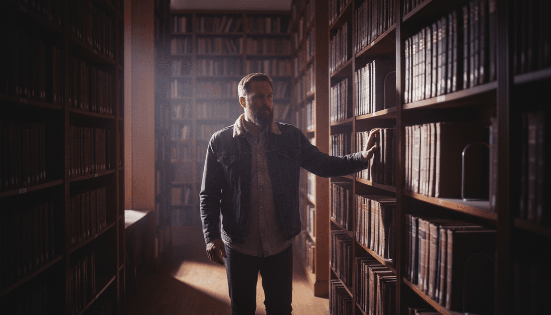 Gerador visual de IA traduzindo os acordes de guitarra acústica e os vocais de Gavin Adcock de 'Perfect Man' em cenas de rios fluindo, nasceres do sol e closes de um rosto pensativo, demonstrando a conversão de música para vídeo.