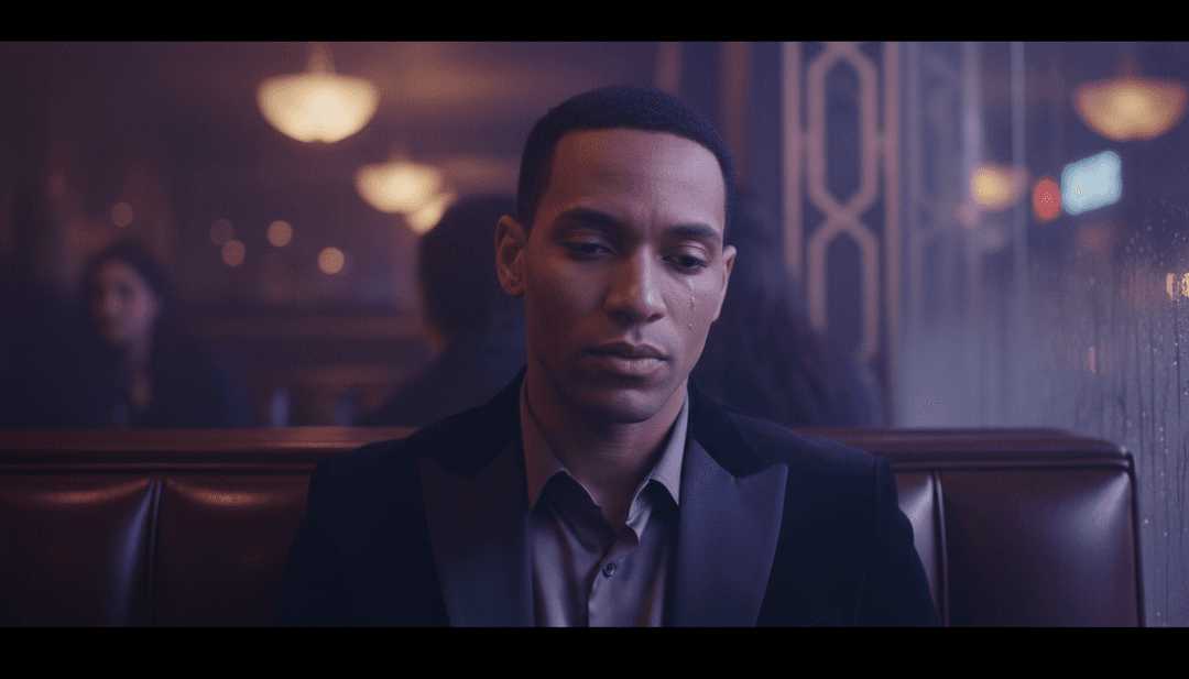 AI 生成的动态视觉场景,展示了雨水冲刷的城市景观和内省时刻,与 'BOTHER ME' 的嘻哈节拍和人声律动同步。