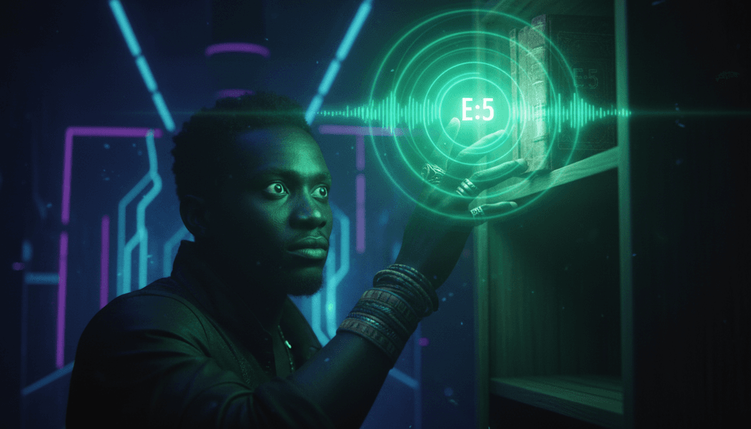 'Ordinary Things' के लिए एक तैयार म्यूजिक वीडियो एक भविष्यवादी स्क्रीन पर चल रहा है, जिसमें गतिशील दृश्यों के साथ मुफ्त कैप्शन जैसे टेक्स्ट तत्व तैर रहे हैं।