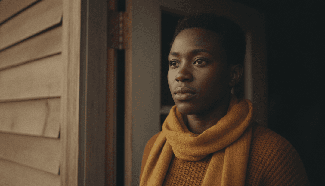 Un sistema de IA procesando notas de música folk y acústica en conceptos visuales, representando introspección y viaje.