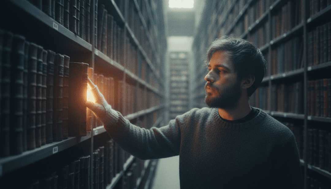 एक संगीत तरंग का अमूर्त दृश्य प्रतिनिधित्व जो एक हार्दिक कहानी में बदल रहा है, जिसमें एक नरम, गर्म रंग पैलेट है, जो इंडी फोक और गायक-गीतकार के अनुभवों का संकेत देता है।