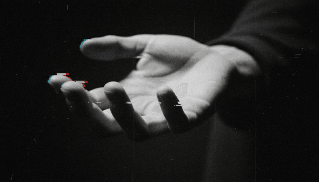 动态光影图案和闪烁的数字粒子汇聚,映射歌曲的铺垫和高潮。