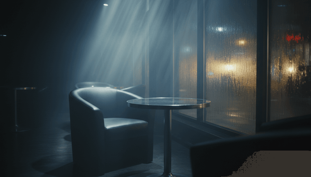 Art conceptuel montrant un chat tigré stylisé au milieu d'un paysage urbain éclairé au néon, représentant l'ambiance hip-hop/trap de la chanson de RUSSELL!.