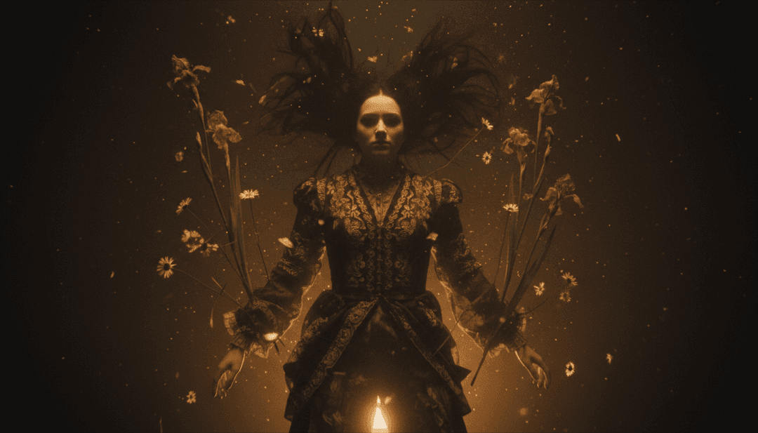 L'IA interprétant les paroles de 'The Fate of Ophelia' et les mélodies synth-pop pour générer des concepts visuels éthérés.