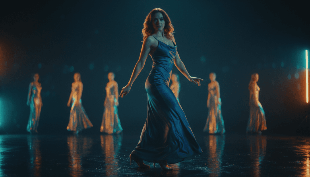 एआई, 'Man I Need' Olivia Dean का अमूर्त ध्वनि तरंगों, डेटा बिंदुओं और संगीत संकेतन के साथ विश्लेषण कर रहा है।