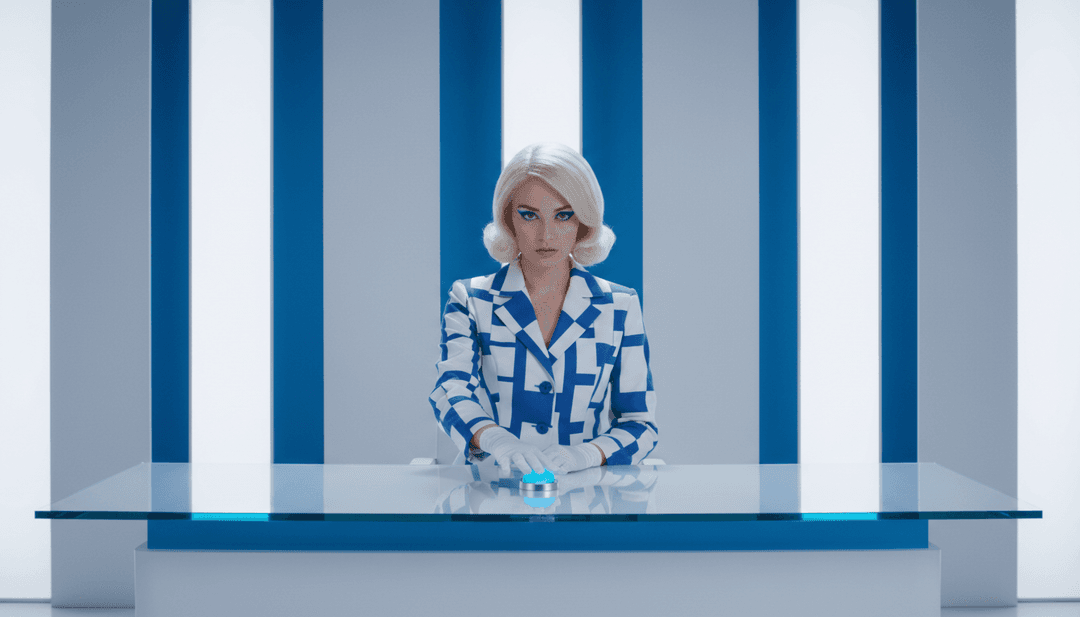 Freebeat.ai 브랜드가 미묘하게 통합되어 창의적인 역량을 상징하는, 화면에서 재생되는 "positions"의 우아하고 완성된 뮤직 비디오.