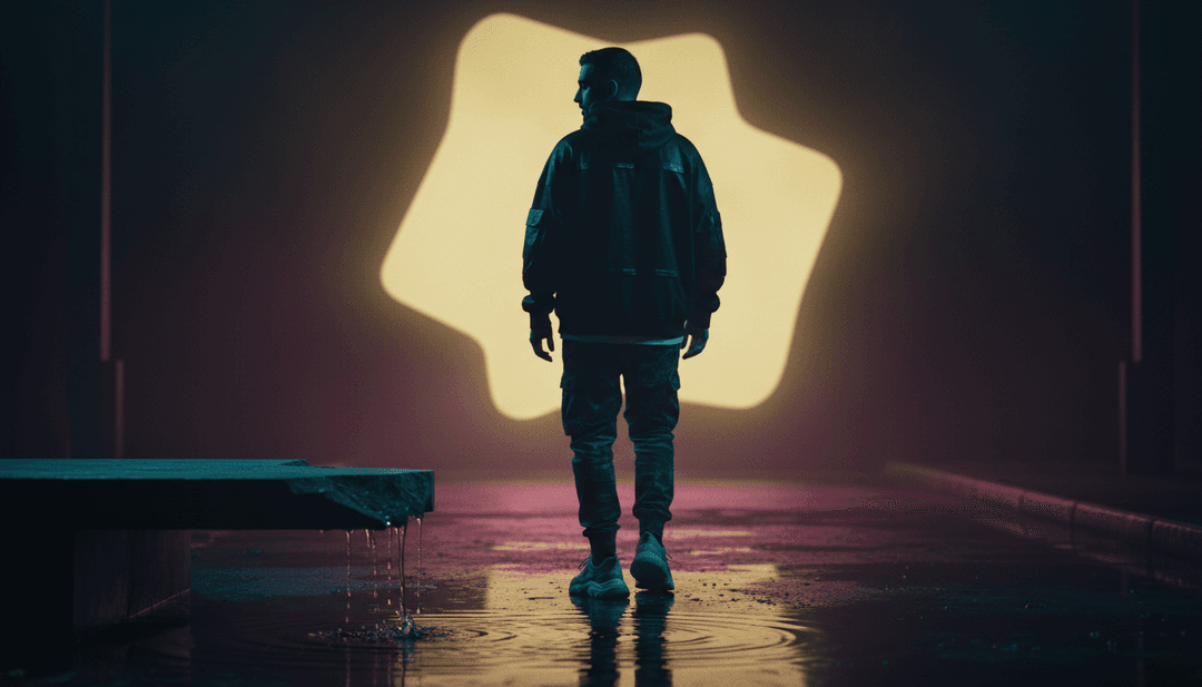 Sefo के 'Bilmem Mi?' के लिए तुर्की हिप-हॉप संगीत का AI विश्लेषण, ध्वनि तरंगों और शहरी दृश्यों की कल्पना।