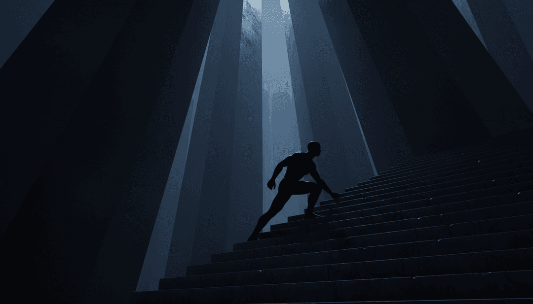 Visualização abstrata de IA processando as letras de "Runaway" da AURORA e melodias folk-pop, revelando temas de liberdade e fuga.