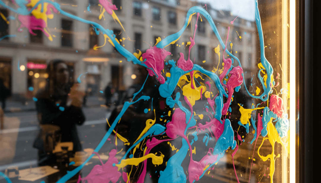 Sequências visuais dinâmicas retratando dançarinos, rastros de luz brilhantes e paisagens urbanas sincronizadas com a batida de 'Head & Heart', criadas por IA.