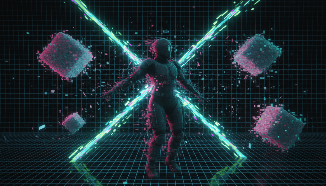 Un clip musical généré par IA pour 'Bad Habits' de Ed Sheeran en lecture sur un écran, présentant des graphiques vibrants et des paroles synchronisées.