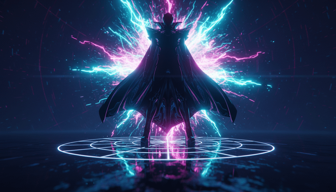 KI analysiert die komplexen Rhythmen und kraftvollen Texte von Malvadão 3 und stellt Schallwellen und Daten in einer lebendigen, futuristischen Oberfläche dar.