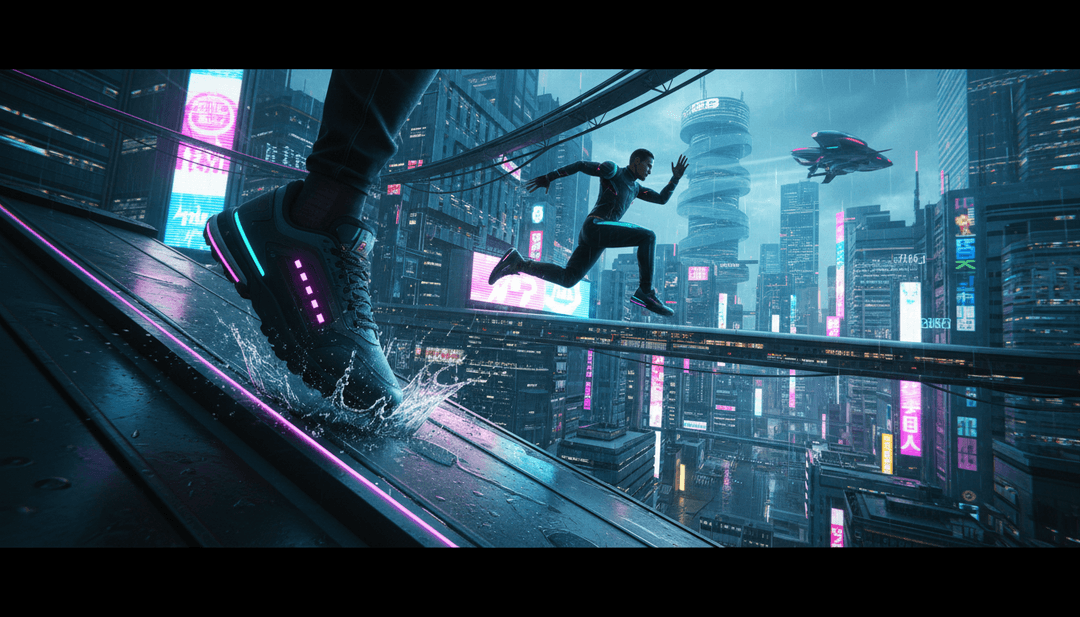 गतिशील विज़ुअलाइज़र जो ध्वनि तरंगों को एनिमेटेड तत्वों में बदलते हुए दिखाता है, जो YOASOBI संगीत वीडियो के लिए MP3 से MP4 में संक्रमण को दर्शाता है।