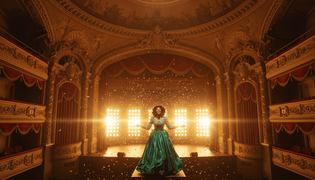 Un'interfaccia user-friendly che mostra freebeat.ai, con un vibrante video musicale finito per 'Christmas (Baby Please Come Home)' in riproduzione, che dimostra la facilità d'uso per la creazione di contenuti.