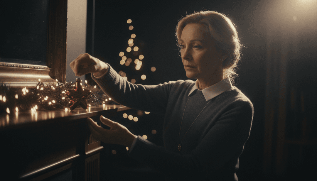 Visualisation d'un clip musical dynamique pour 'It's Beginning to Look a Lot like Christmas' avec des transitions élégantes, de la neige animée et des scènes festives synchronisées avec la voix de Bublé.