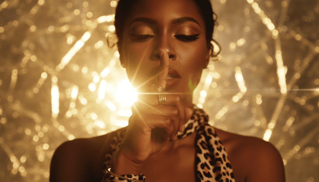 爵士乐手演奏、香槟杯碰撞、动画奢侈品出现的动态视觉蒙太奇,与'Santa Baby'的节奏同步。