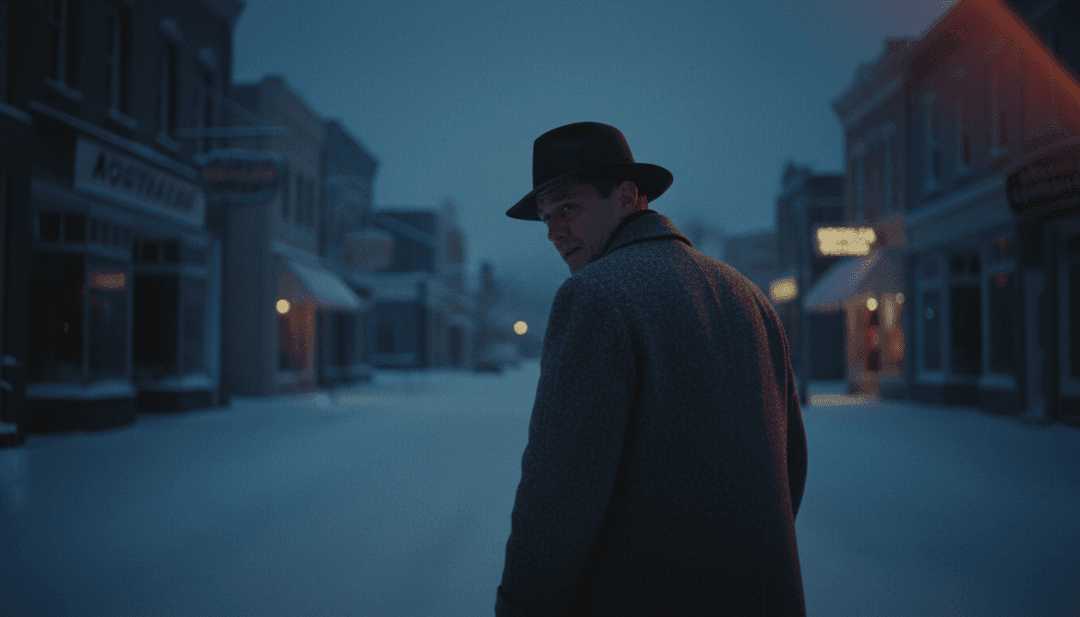 AI che interpreta la profondità emotiva di 'Blue Christmas' di Elvis Presley, con elementi visivi che rappresentano jazz, country e la tristezza delle festività.