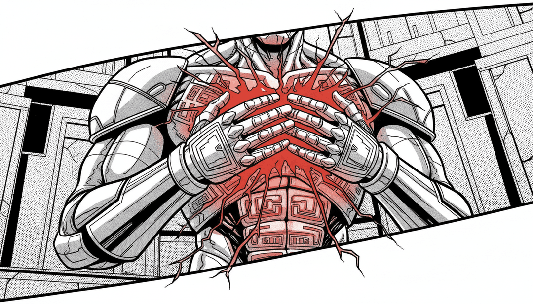 Eine einzelne Figur, die an Elphaba aus Wicked erinnert, steht trotzig vor einem stürmischen, magischen Himmel und repräsentiert das Kernthema von No Good Deed.