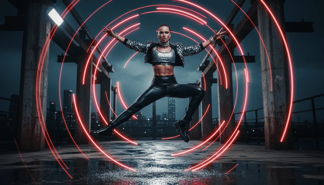 Un écran dynamique présentant la plateforme freebeat.ai, avec un clip musical terminé pour 'TRYING ON SHOES' en lecture, illustrant le contrôle utilisateur et les possibilités créatives.