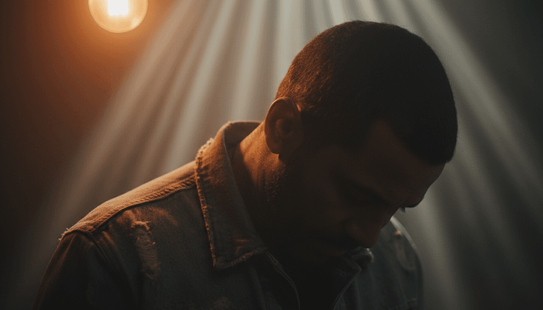 Visuels dynamiques d'un cavalier solitaire à cheval au lever du soleil, entrecoupés de clips de performance de groupe country rock, générés par IA.