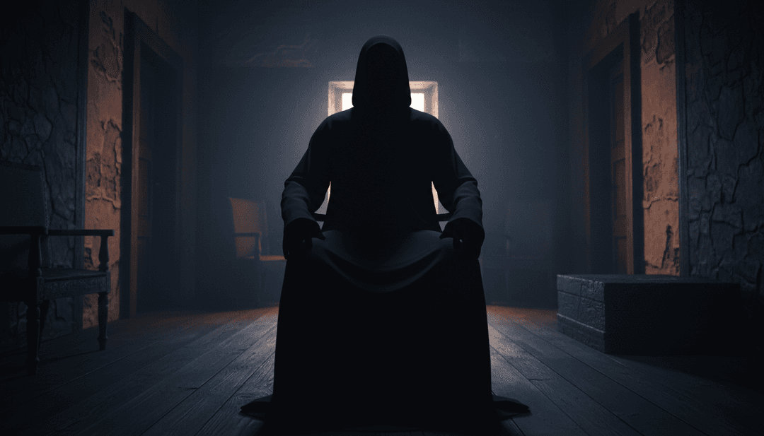 Paisaje digital dinámico con elementos urbanos y figuras abstractas, reflejando la mezcla de paisajes sonoros de rap, rock e industrial.