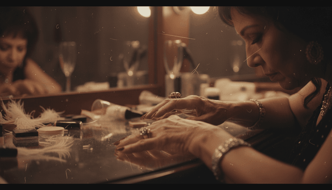 एआई Taylor Swift और Sabrina Carpenter के 'The Life of a Showgirl' के गीतों और सिन्थ-पॉप धुनों का विश्लेषण करता है ताकि चमक और ग्लैमर का एक डिजिटल मूड बोर्ड बनाया जा सके।