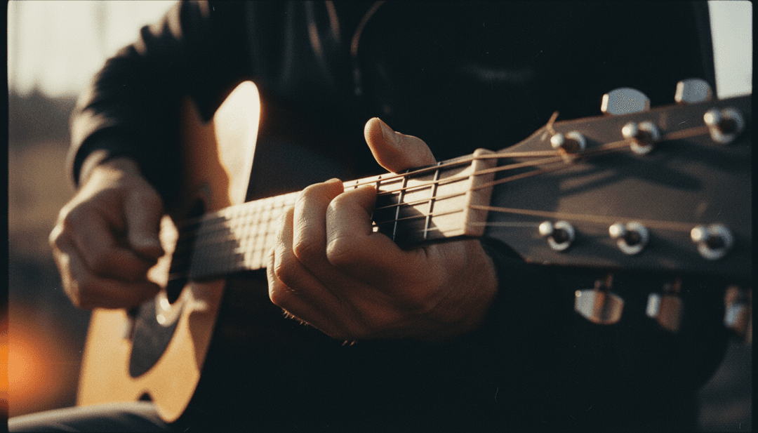 IA analisando as letras de 'Days Like These' de Luke Combs, criando um mood board visual de cenas country nostálgicas, paisagens ensolaradas e momentos emocionantes.
