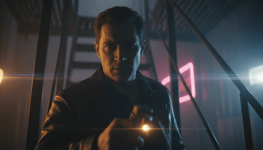 Animazione astratta che raffigura onde vocali che si trasformano in elementi visivi intrecciati come polvere di stelle e tessuto fluttuante, rappresentando la traduzione musicale.