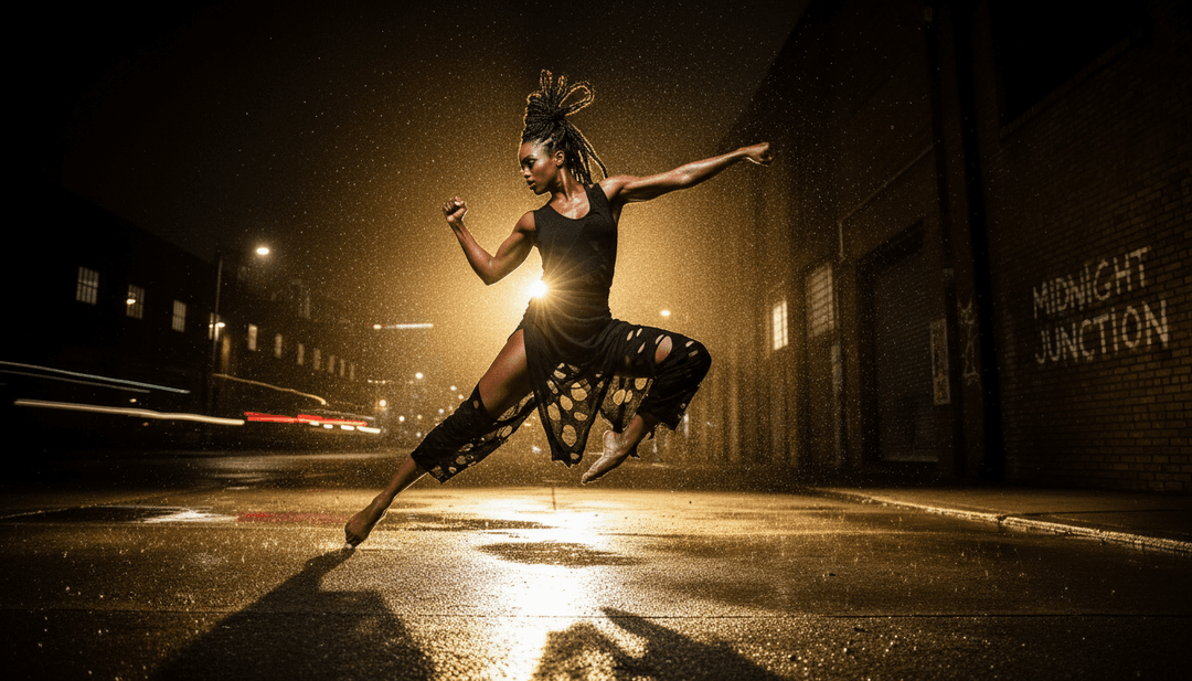 freebeat.ai 인터페이스에서 'Shake It To The Max (FLY) - Remix'의 AI 생성 뮤직 비디오를 만드는 사용자, 배경에는 최종 멋진 비디오가 재생되고 있습니다.