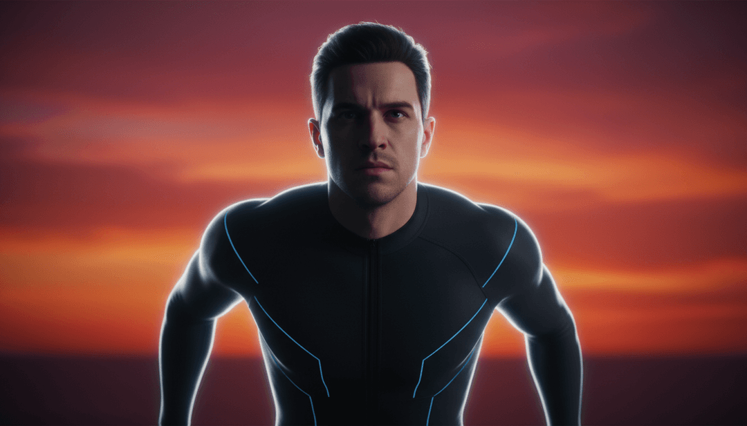 IA analizando las ondas sonoras de la música rock y los temas líricos de 'Automatic Love' para conceptualizar escenas de video.