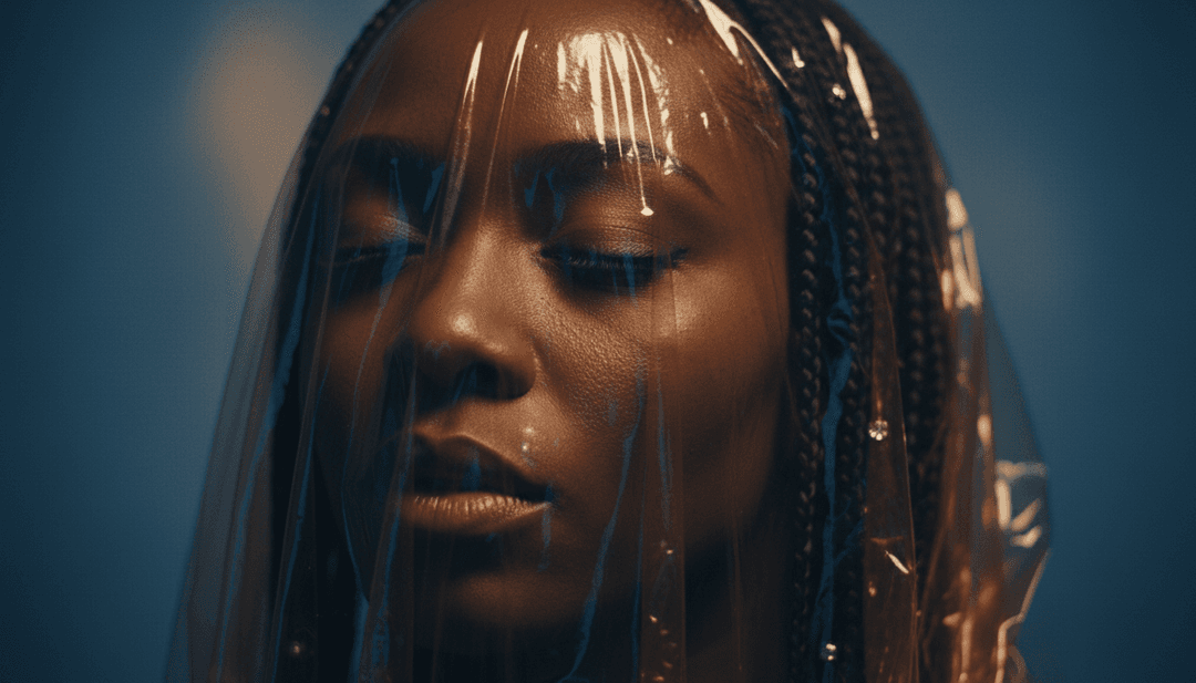 Interprétation visuelle dynamique de la musique 'Snakeskin' de Tanner Adell, montrant des motifs désertiques abstraits changeant au rythme et un artiste country en performance.