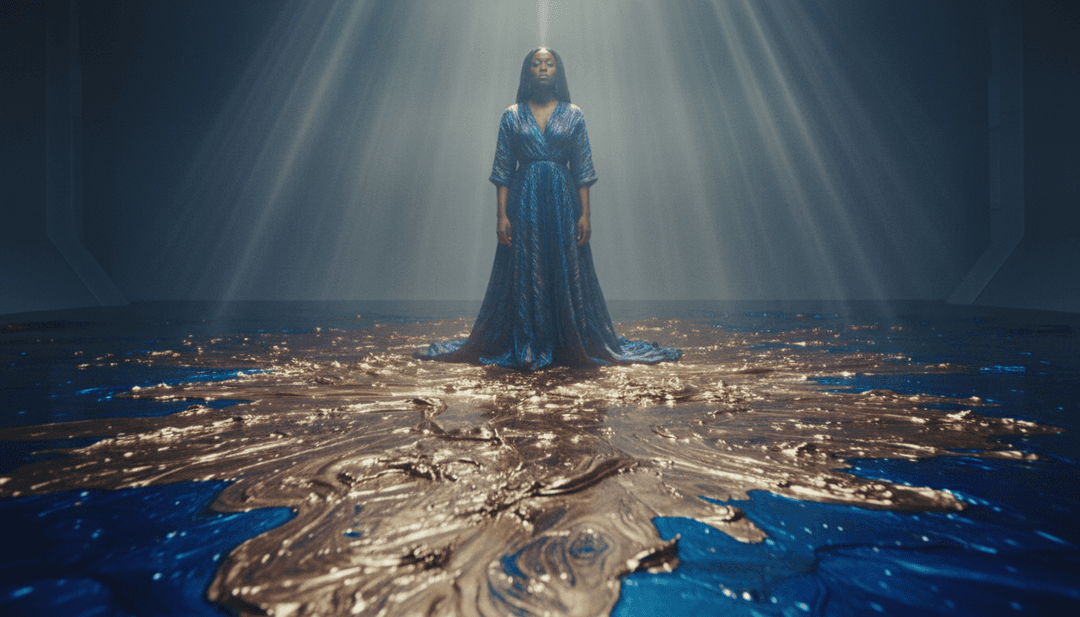 Un écran de clip vidéo terminé affichant une scène de 'Snakeskin' de Tanner Adell générée par l'IA, entourée du branding freebeat.ai.