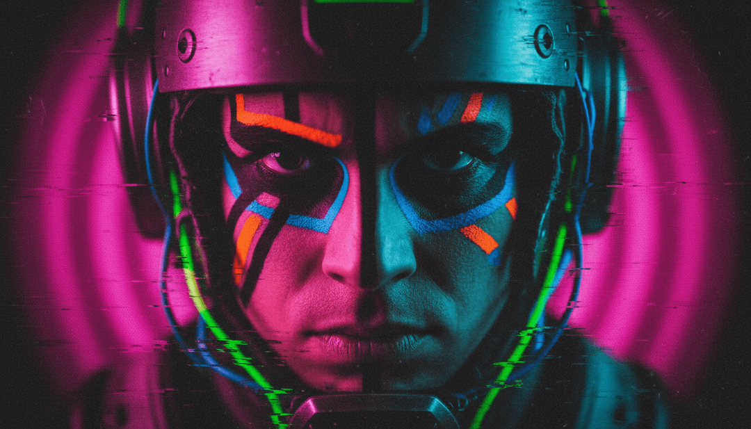 一支垃圾搖滾樂團表演的動態視覺效果,充滿活力的吉他演奏和主唱激情演唱,以強烈、後硬核的風格呈現。