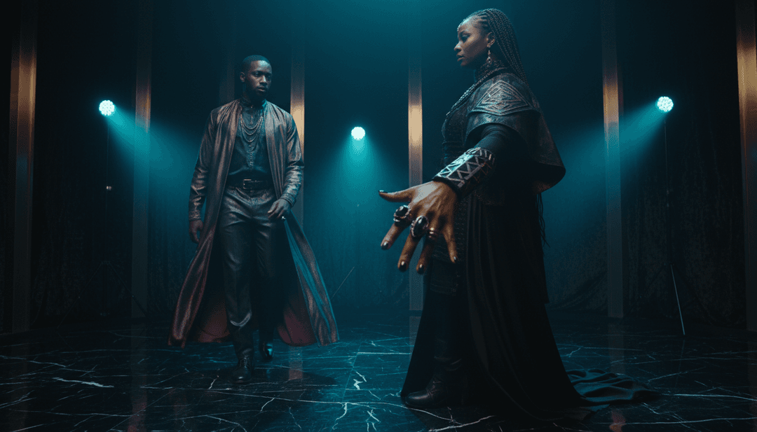 Schnelle, KI-generierte Musikvideoszene mit dynamischen Kamerabewegungen über einer belebten Stadtlandschaft, die zu eleganten Darstellern übergeht, die mit intensiver Energie tanzen, was die Hip-Hop- und Trap-Rhythmen von 'wgft' widerspiegelt.